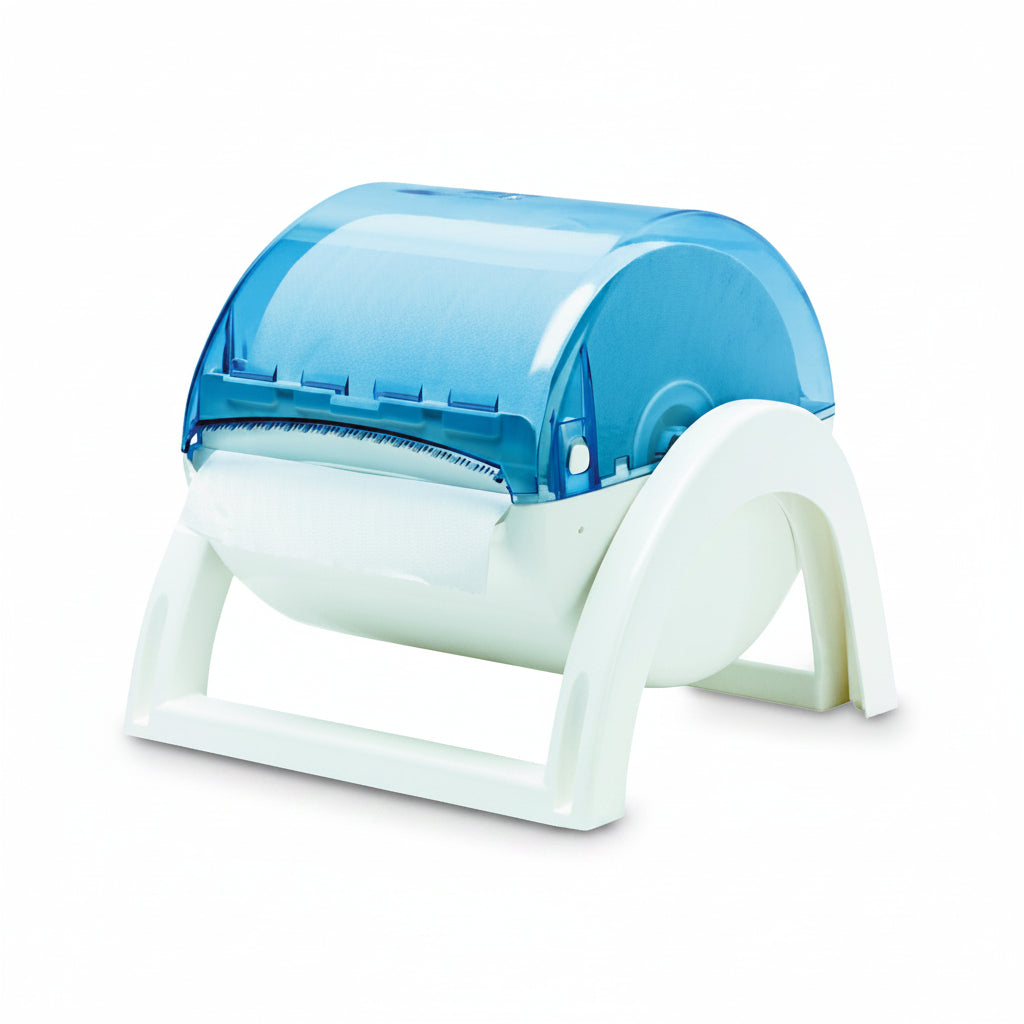 Carind Pro Porta Bobina Carenato HACCP - Bianco/Azzurro Trasparente