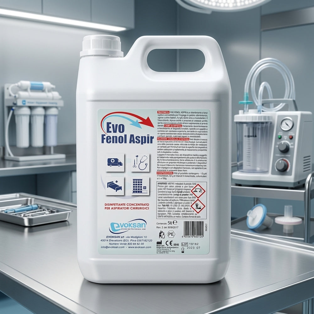 Evo Fenol Aspir - Disinfettante per aspiratori chiurgici - 5 Kg