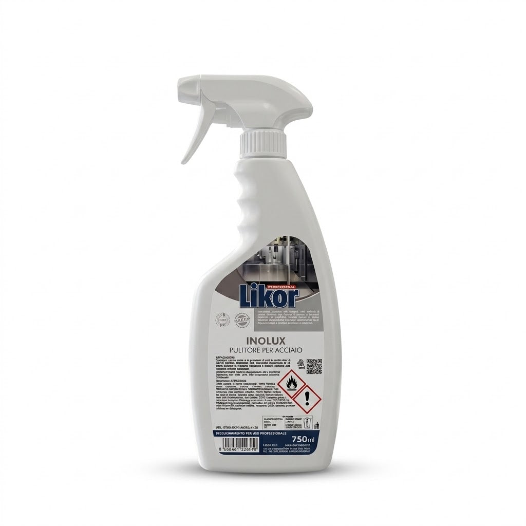 LIKOR INOLUX PULITORE PER ACCIAIO 750 ml – Detergente e Lucidante
