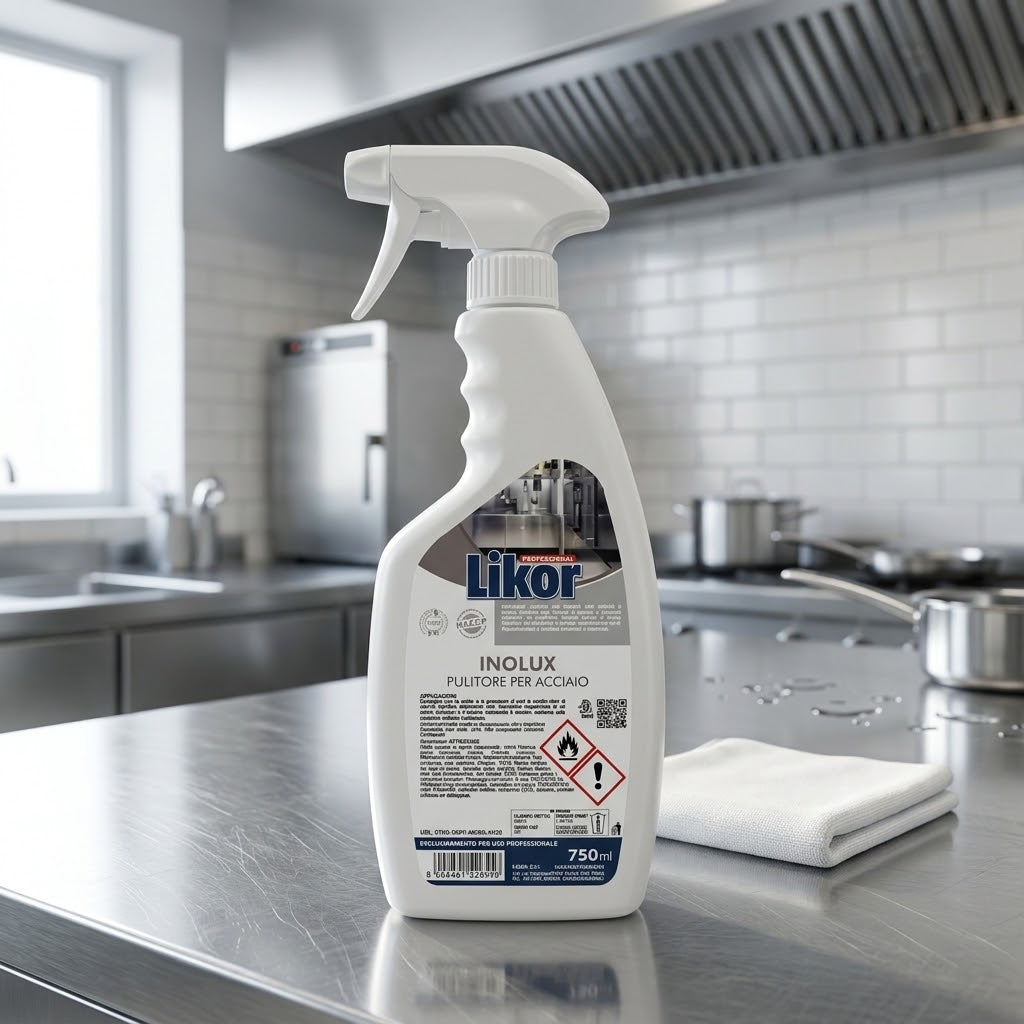 LIKOR INOLUX PULITORE PER ACCIAIO 750 ml – Detergente e Lucidante