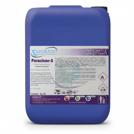 Peraclean-5 Biocida superattivo per uso esterno - Acido Peracetico - 25 Kg
