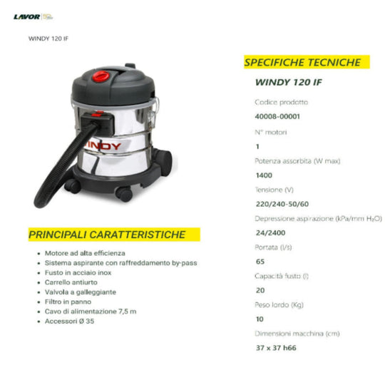 Aspiraliquidi Lavor WTP 20 X