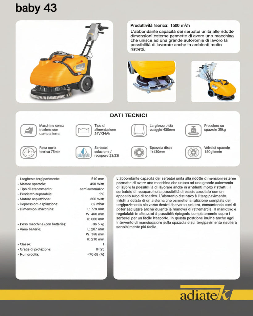 Lavasciuga Adiatek Baby 43