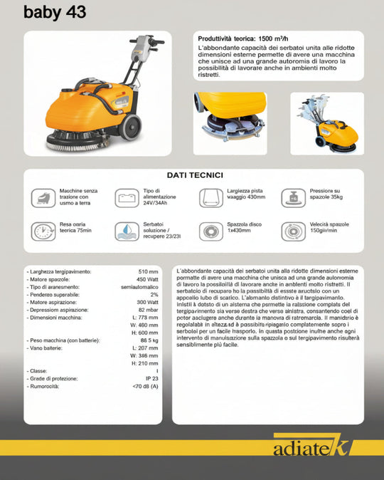 Lavasciuga Adiatek Baby 43
