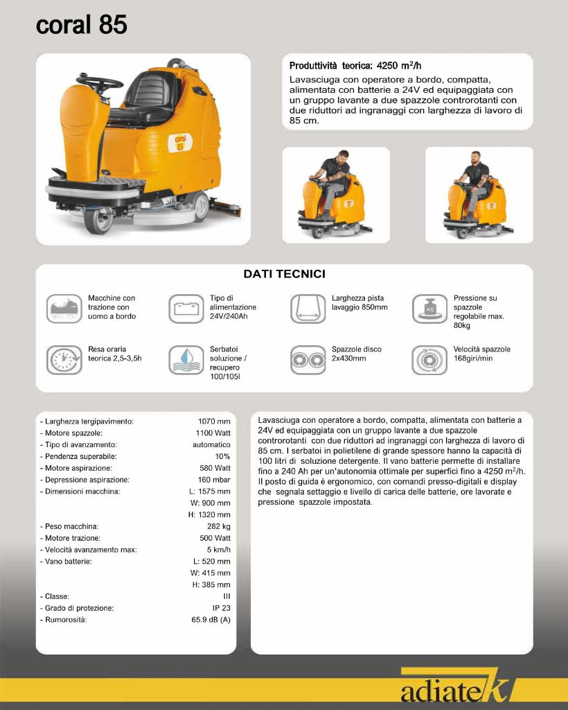 Lavasciuga Adiatek Coral 85