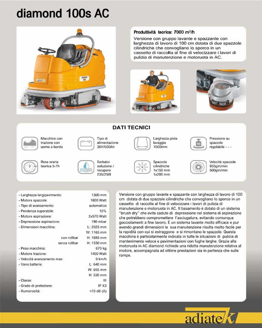 Lavasciuga Adiatek Diamond 100s AC