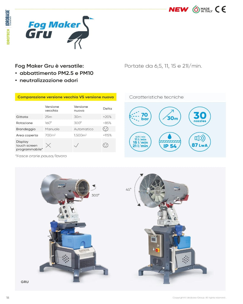 Idrobase Fog Maker Gru 6,5 l/min