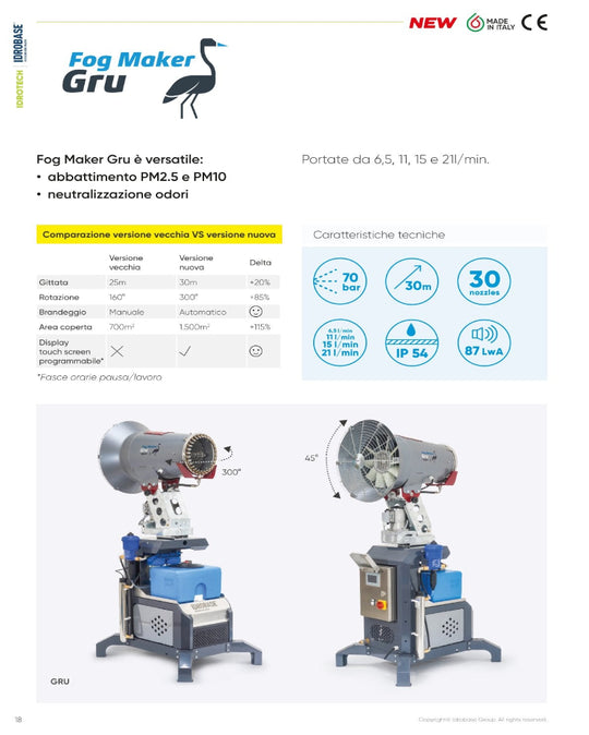 Idrobase Fog Maker Gru 6,5 l/min
