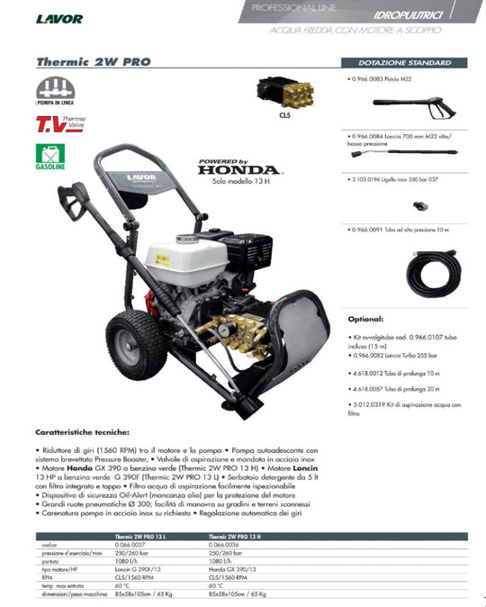 Idropulitrice Lavor Thermic 2W Pro