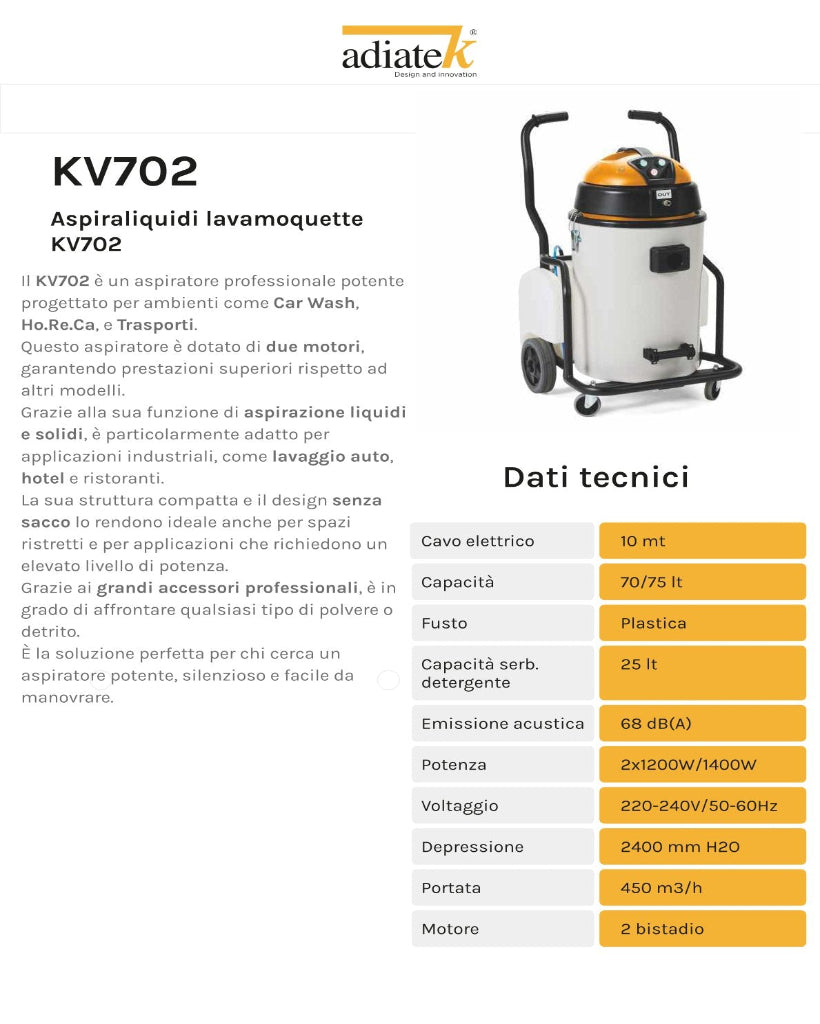 Generatore di Vapore Adiatek KV702