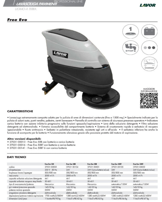 Lavasciuga Lavor FREE EVO 50