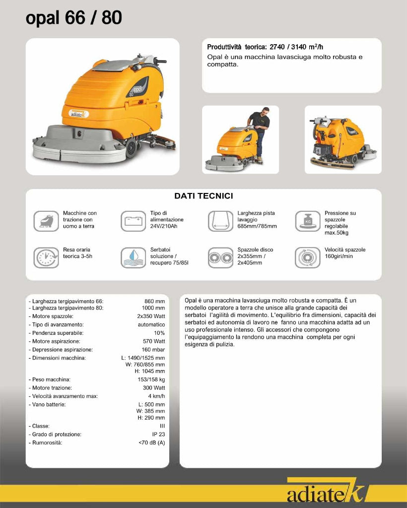 Lavasciuga Adiatek Opal 80