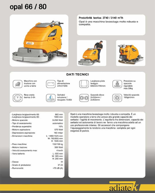 Lavasciuga Adiatek Opal 80
