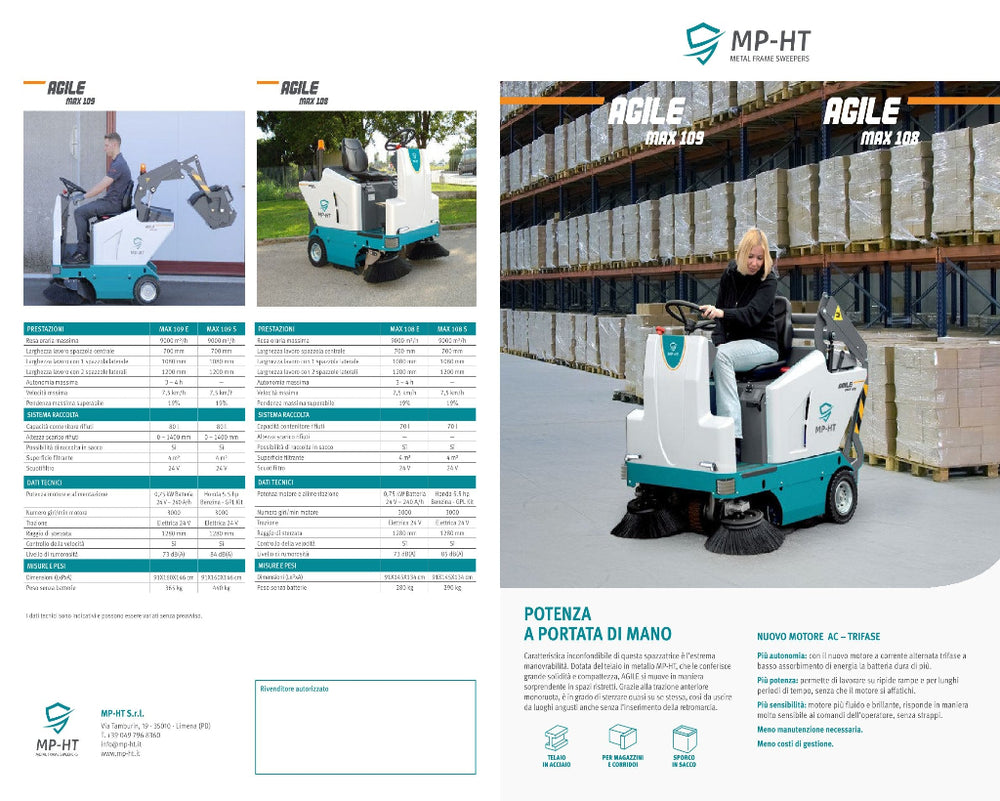Spazzatrice MPHT Agile 108 – 109