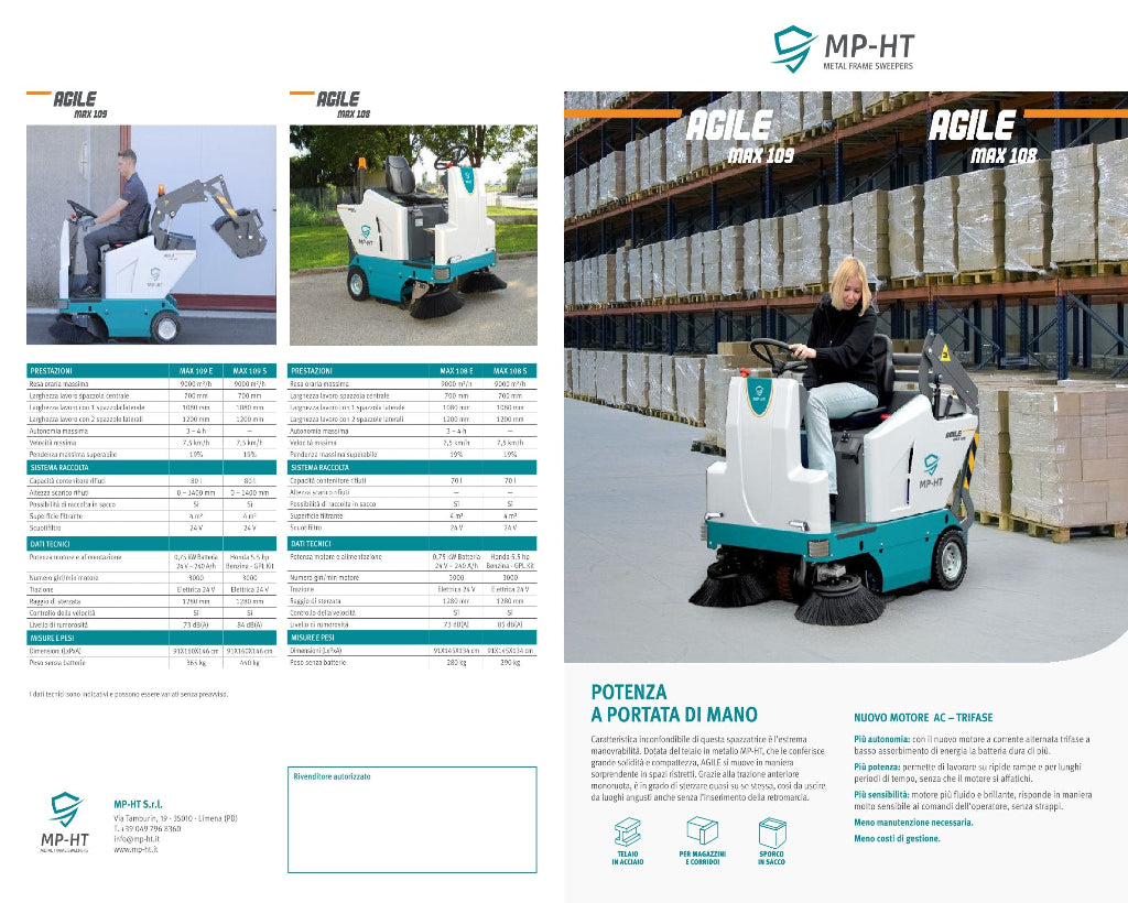 Spazzatrice MPHT Agile 108 – 109