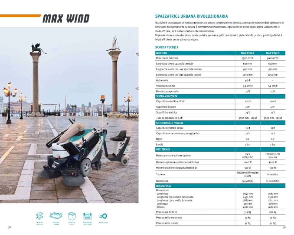 Spazzatrice MPHT Max Wind