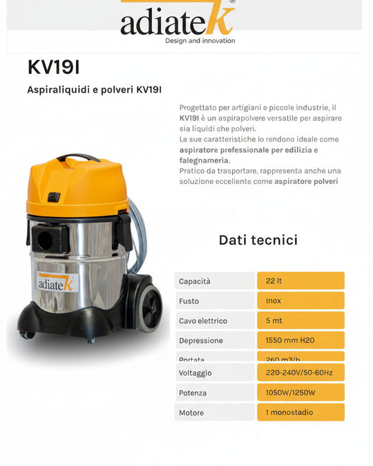 Aspiraliquidi e Polveri KV19IAK